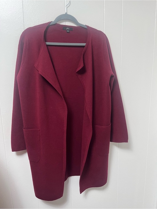 J. Crew Jackets & Blazers - J. Crew Open-Front Cardigan in Deep Wine